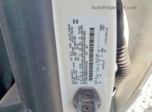 1FMCU9MNXPUA74343 2023 FORD ESCAPE Белый Панорамный вид салона 360°