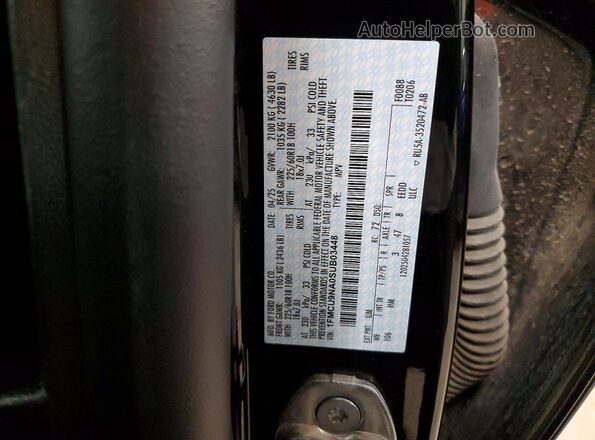 1FMCU9NA0SUB03448 2025 FORD ESCAPE Black VIN sticker view