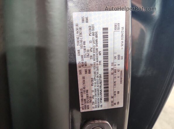1FMCU9NA1RUB27591 2024 FORD ESCAPE Gray Widok naklejki z numerem VIN
