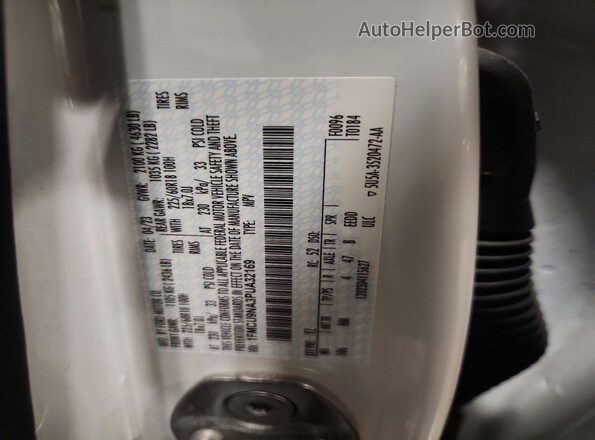 1FMCU9NA3PUA32169 2023 FORD ESCAPE Белый Вид наклейки с VIN-кодом
