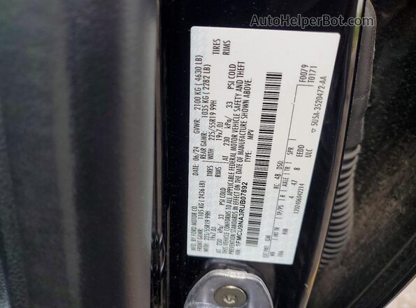 1FMCU9NA3RUB07892 2024 FORD ESCAPE Black სალონის 360-გრადუსიანი ხედი