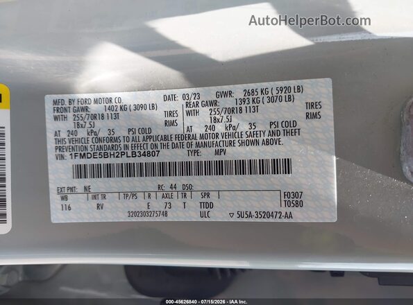 1FMDE5BH2PLB34807 2023 FORD BRONCO Light Blue ძრავის განყოფილების ხედი