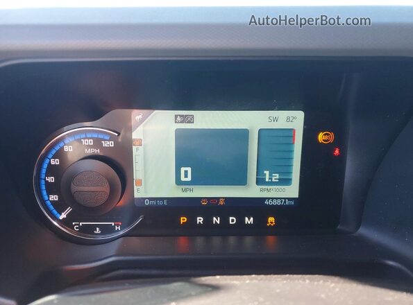 1FMDE5BH4MLA85170 2021 FORD BRONCO Синий Вид щитка приборов