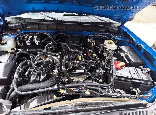 1FMDE5BH7NLB87290 2022 FORD BRONCO Blue ძრავის განყოფილების ხედი