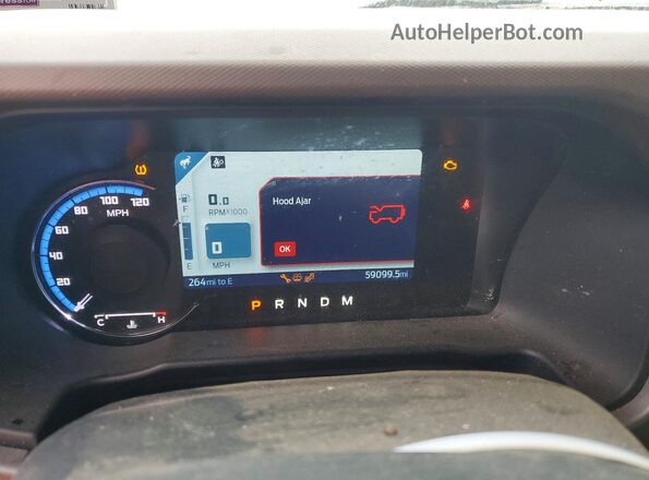 1FMDE5CP2PLC08636 2023 FORD BRONCO Blue Vista del cuadro de instrumentos