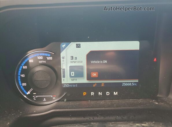 1FMDE7BH0RLA43260 2024 FORD BRONCO Серый Вид щитка приборов