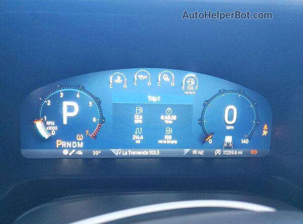 1FMEE0RR8RLA62553 2024 FORD BRONCO Blue Widok zestawu wskaźników
