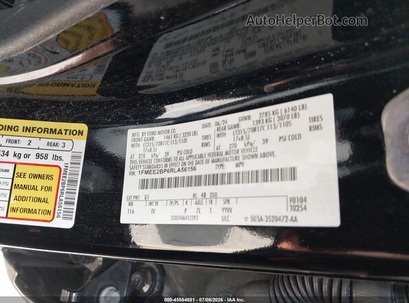 1FMEE2BP6RLA56156 2024 FORD BRONCO Black ძრავის განყოფილების ხედი