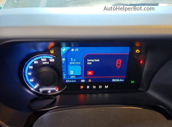 1FMEE5BP0PLC16160 2023 FORD BRONCO Blue Vista del cuadro de instrumentos