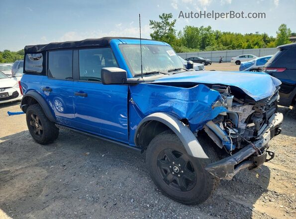 1FMEE5BP3MLA98665 2021 FORD BRONCO Синий Передняя правая четверть