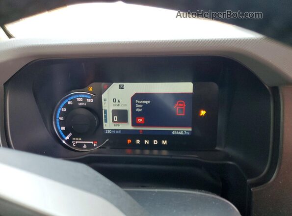 1FMEE5BP3NLA80491 2022 FORD BRONCO Black ხელსაწყოთა პანელის ხედი