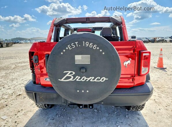 1FMEE5BP8NLA86609 2022 FORD BRONCO Red Rear view