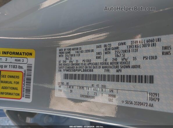 1FMEE5BP9PLB88388 2023 FORD BRONCO Gray Շարժիչի բաժամունքի տեսք