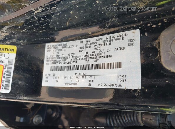 1FMEE5BPXPLB63659 2023 FORD BRONCO Black Trasero derecho
