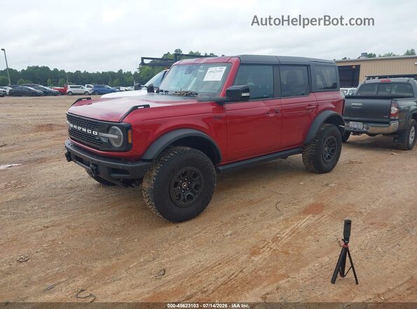 1FMEE5DP0MLB01292 2021 FORD BRONCO Burgundy წინა მარცხენა ხედი სამი მეოთხედიდან