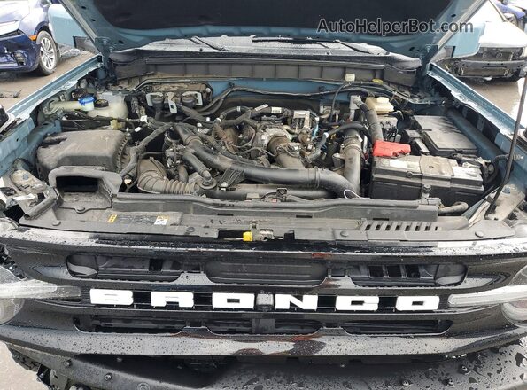 1FMEE5DP0NLB21463 2022 FORD BRONCO Blue Engine compartment view