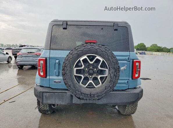 1FMEE5DP0NLB21463 2022 FORD BRONCO Blue Rear view