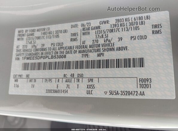 1FMEE5DP0PLB53008 2023 FORD BRONCO Серый Вид подкапотного пространства