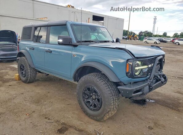 1FMEE5DP3NLA96008 2022 FORD BRONCO Blue Front right