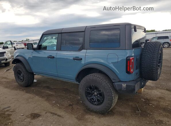 1FMEE5DP3NLA96008 2022 FORD BRONCO Blue Rear left