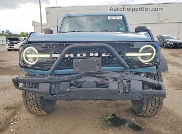 1FMEE5DP3NLA96008 2022 FORD BRONCO Blue Front view
