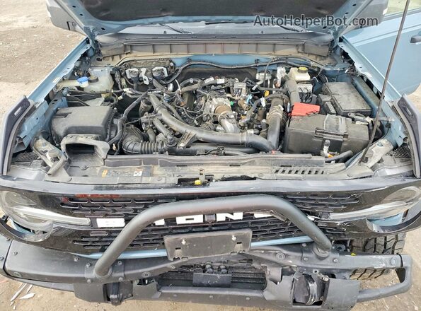 1FMEE5DP3NLA96008 2022 FORD BRONCO Blue Engine compartment view