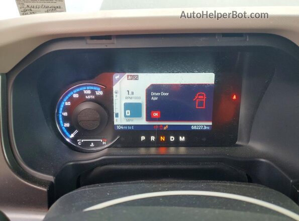 1FMEE5DP3NLA96008 2022 FORD BRONCO Blue Instrument cluster view