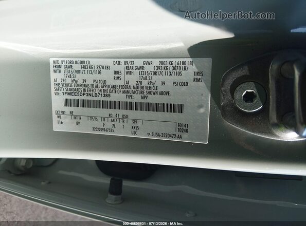 1FMEE5DP3NLB71385 2022 FORD BRONCO Silver ძრავის განყოფილების ხედი