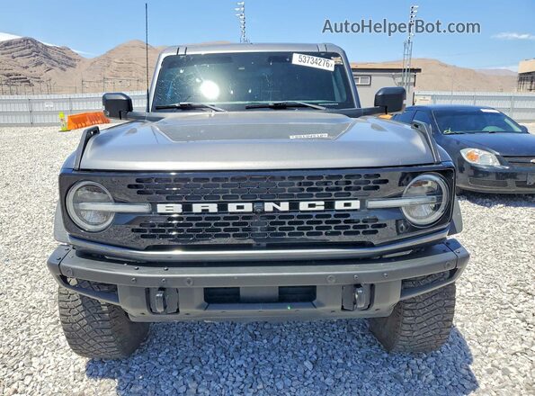 1FMEE5DP4NLB30442 2022 FORD BRONCO Gray Front view