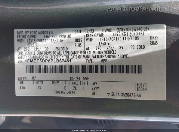 1FMEE5DP8PLB67481 2023 FORD BRONCO Black Вид підкапотного простору