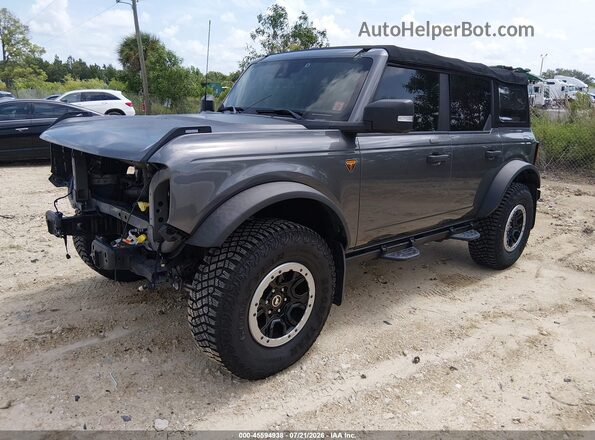 1FMEE5DP9NLB56695 2022 FORD BRONCO Gray Front left