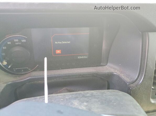 1FMEE5EPXMLA43447 2021 FORD BRONCO Gray Widok zestawu wskaźników