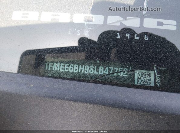 1FMEE6BH9SLB47752 2025 FORD BRONCO Серый 