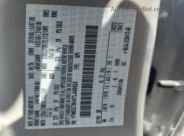 1FMEE7BH0TLA88825 2026 FORD BRONCO Gray Widok komory silnika