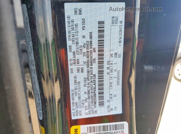 1FMEE8BP6SLA55128 2025 FORD BRONCO Black Widok naklejki z numerem VIN