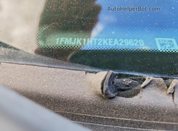 1FMJK1HT2KEA29620 2019 FORD EXPEDITION Black Widok naklejki z numerem VIN