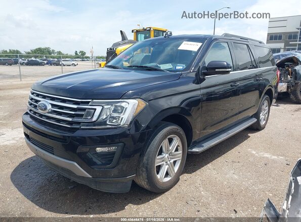 1FMJK1HT7KEA73290 2019 FORD EXPEDITION MAX Black წინა მარცხენა ხედი სამი მეოთხედიდან