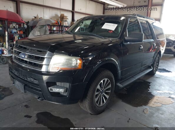 1FMJK1JT5GEF38229 2016 FORD EXPEDITION EL Черный Передняя левая четверть