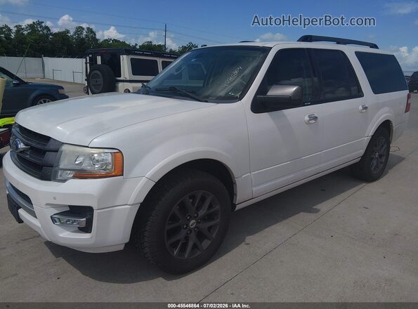 1FMJK1KT0HEA11151 2017 FORD EXPEDITION EL White წინა მარცხენა ხედი სამი მეოთხედიდან