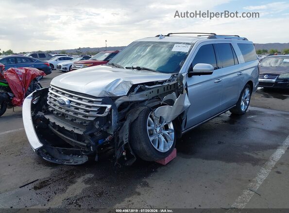 1FMJK2AT0KEA60168 2019 FORD EXPEDITION MAX Silver Առջևի ձախ երեք քառորդ տեսարան
