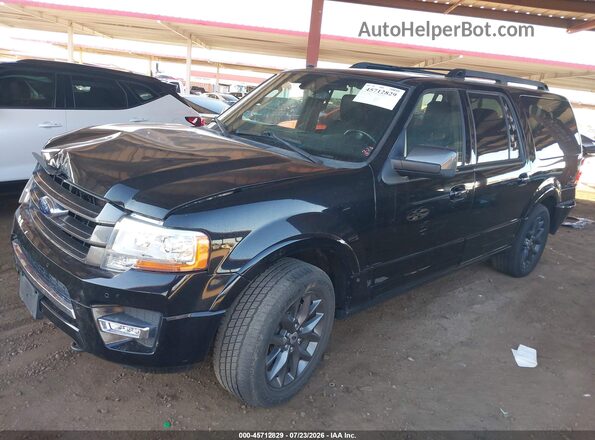 1FMJK2AT6HEA83401 2017 FORD EXPEDITION EL Black Przód lewy