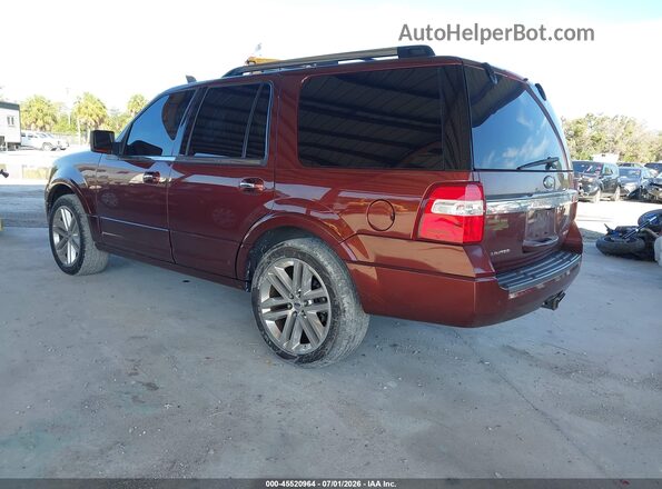 1FMJU1KT7GEF14362 2016 FORD EXPEDITION Maroon Trasero izquierdo