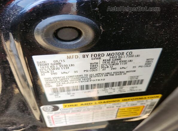 1FMJU2AT6GEF07832 2016 FORD EXPEDITION Black Շարժիչի բաժամունքի տեսք