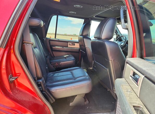 1FMJU2ATXHEA28623 2017 FORD EXPEDITION Red Widok wnętrza z tyłu