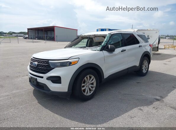 1FMSK7BH1LGC00844 2020 FORD EXPLORER White Vista tres cuartos delantera izquierda