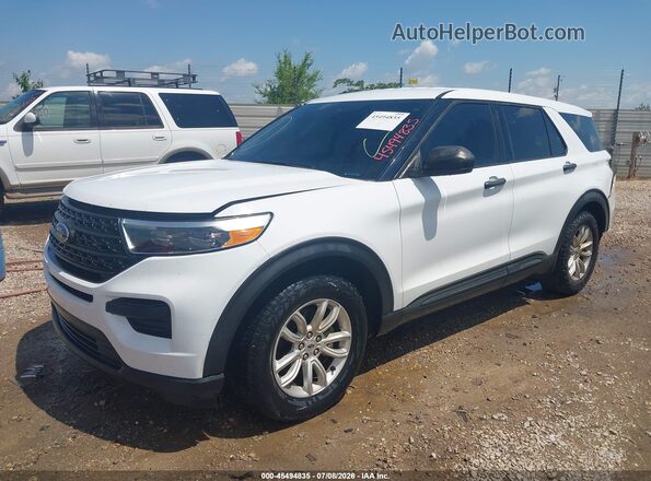 1FMSK7BHXMGA67650 2021 FORD EXPLORER White წინა მარცხენა ხედი სამი მეოთხედიდან