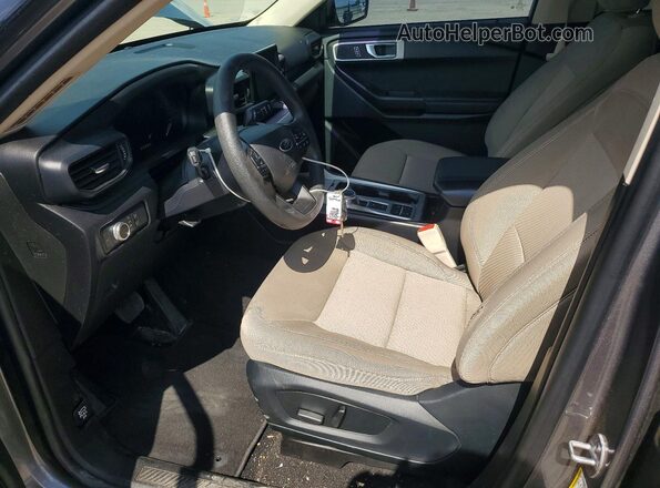 1FMSK7BHXMGB39947 2021 FORD EXPLORER Charcoal Widok wnętrza z przodu