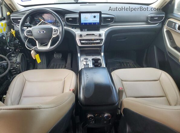 1FMSK7DH0LGC45481 2020 FORD EXPLORER White Widok deski rozdzielczej
