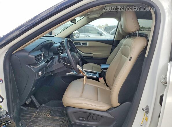 1FMSK7DH0LGC45481 2020 FORD EXPLORER White Widok wnętrza z przodu