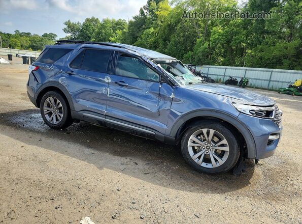 1FMSK7DH0MGA61546 2021 FORD EXPLORER Blue Delantero derecho